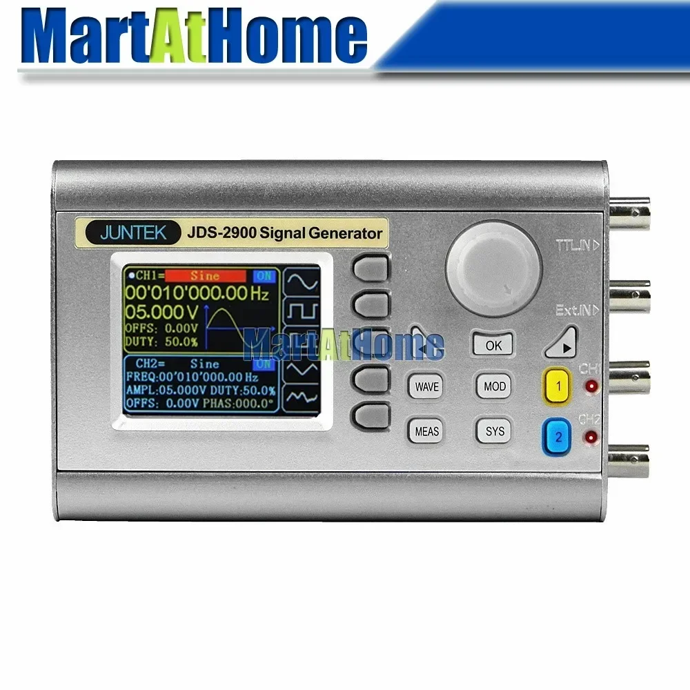 Dual Channel Arbitrary Waveform Function Generator 60Mhz - Digital Dual-channel DDS Signal Generator Function