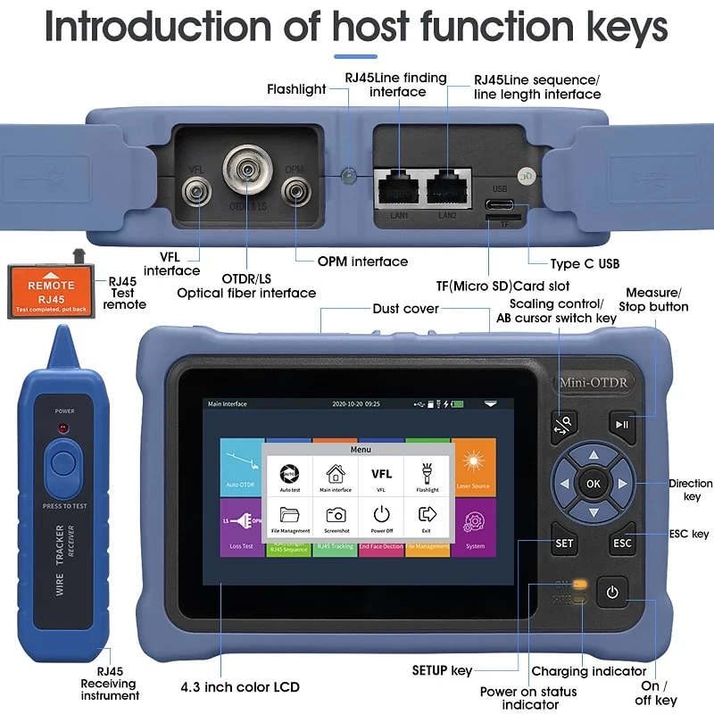 Novker 12-in-1 Mini OTDR NK400 - đánh giá và giá Optical Time Domain Reflectometer Otdr 1310 1550Nm